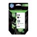 Hewlett Packard [HP] No.21/No.22 Inkjet CartPage Life 416ppBlack/300ppTri-Colour 5ml Ref SD367AE [Pack 2]