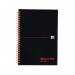 Black n Red Notebook Wirebound 90gsm Ruled Recycl Perforated 140pp A5 Glossy Black Ref 100080113 [Pack 5] 828076