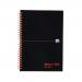 Black n Red Notebook Wirebound 90gsm Ruled Recycl Perforated 140pp A5 Glossy Black Ref 100080113 [Pack 5] 828076