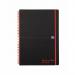 Black n Red Notebook Wirebound PP 90gsm Ruled Recycled and Perforated 140pp A4 Ref 100080167 [Pack 5] 828084