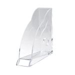 Rexel Nimbus Magazine Rack Robust Acrylic with Front Indexing Tab A4 Clear Ref 2101499 828610