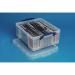 Really Useful Storage Box Plastic Lightweight Robust Stackable 18 Litre W390xD480xH200mm Clear Ref 18C 830968