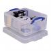 Really Useful Storage Box Plastic Lightweight Robust Stackable 18 Litre W390xD480xH200mm Clear Ref 18C 830968