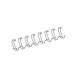 Fellowes Wire Binding Combs 6mm Capacity 21-35 80gsm Sheets Silver Ref 54450 [Pack 15] 831751
