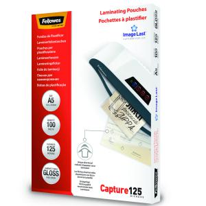 Fellowes Laminating Pouches 250 Micron for A5 Ref 5307301 Pack 100