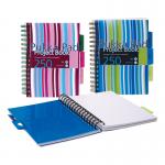 Pukka Pad Project Book Wirebound Perforated Ruled 3-Divider 80gsm 250pp A5 Assorted Ref PROBA5 [Pack 3] 836762