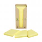 Post-it Note Recycled Tower Pack 76x76mm Pastel Yellow Ref 654-1T [Pack 16] 839132