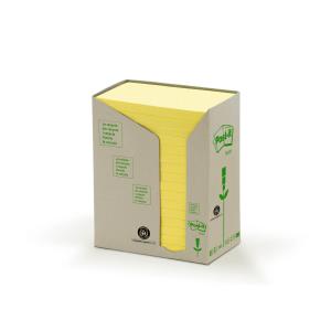 Post-it Note Recycled Tower Pack 76x127mm Pastel Yellow Ref 655-1T