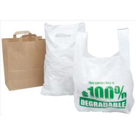 Brown Paper Carrier Bags Flat Handle Brown [Pack 250] 840881