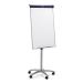 The photograph shows a sleek and versatile ACCO Brands Flipchart Easel & Pads Nobo Classic Nano Clean Mobile Flipchart Easel. The easel stands at a height of 690x1000mm and features a clean, modern design. The easel is easily portable, making it a convenient option for presentations or brainstorming sessions. The pad holder allows for standard size flipchart pads to be easily attached. The surface of the easel is smooth and wipeable, perfect for making notes and diagrams with ease. A must-have for any office or meeting space.