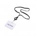 Durable Textile Lanyard with Badge Reel on 850mm retractable cord Ref 822301 [Pack 10]  841676