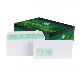Basildon Bond Envelopes Recycled Wallet P&S Window 120gsm DL White Ref A80117 Pack of 500 842117