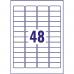 Avery Mini Multipurpose Labels Removable Laser 48 per Sheet 45.7x21.2mm Wht Ref L4736REV-25 [1200 Labels] 842427