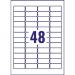 Avery Mini Multipurpose Labels Removable Laser 48 per Sheet 45.7x21.2mm Wht Ref L4736REV-25 [1200 Labels] 842427