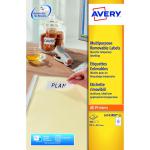 Avery Multipurpose Labels Removable Laser 12 per Sheet 99.1x42.3mm White Ref L4743REV-25 [300 Labels] 842435