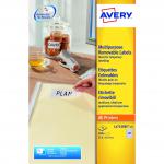 Avery Mini Multipurpose Labels Removable Laser 80 per Sheet 35.6x16.9mm Wht Ref L4732REV-25 [2000 Labels] 842591