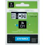 Dymo D1 Tape for Electronic Labelmakers 6mmx7m Black on White Ref 43613 S0720780 842745