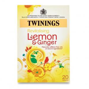 Image of Twinings Infusion Tea Bags Individually-wrapped Lemon and Ginger Ref