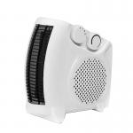 2kW Upright and Flat Fan Heater with Auto Thermostat Heat Settings White Ref HG01166 843520