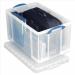 Really Useful Storage Box Plastic Lightweight Robust Stackable 84 Litre W440xD710xH380mm Clear Ref 84CCB 843741