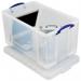 Really Useful Storage Box Plastic Lightweight Robust Stackable 84 Litre W440xD710xH380mm Clear Ref 84CCB 843741