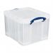 Really Useful Storage Box Plastic Lightweight Robust Stackable 35 Litre W390xD480xH310mm Clear Ref 35C 843776