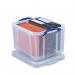 Really Useful Storage Box Plastic Lightweight Robust Stackable 35 Litre W390xD480xH310mm Clear Ref 35C 843776