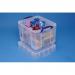 Really Useful Storage Box Plastic Lightweight Robust Stackable 35 Litre W390xD480xH310mm Clear Ref 35C 843776