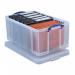 Really Useful Storage Box Plastic Lightweight Robust Stackable 64 Litre W440xD710xH310mm Clear Ref 64CCB 843784