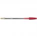 Bic Cristal Ball Pen Clear Barrel 1.0mm Tip 0.32mm Line Red Ref 8373612 [Pack 50] 844136