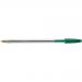 Bic Cristal Ball Pen Clear Barrel 1.0mm Tip 0.32mm Line Green Ref 8373629 [Pack 50] 844144