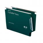 Rexel Crystalfile Extra Lateral File Polypropylene 30mm Wide-base Foolscap Green Ref 300122 [Pack 25] 844179