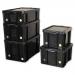 Really Useful Storage Box Plastic Recycled Robust Stackable 84 Litre W444xD710xH380mm Black Ref 84L