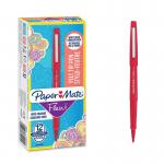 Paper Mate Flair Felt Tip Pens 1.0mm Tip 0.8mm Line Red Ref S0190993 [Pack 12] 852457