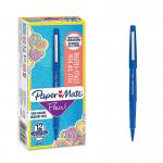 Paper Mate Flair Felt Tip Pens 1.0mm Tip 0.8mm Line Blue Ref S0191013 [Pack 12] 852465