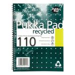 Pukka Pad Recycled Nbk Wbnd 80gsm Ruled Margin Perf Punched 4 Holes 110pp A4+ Green Ref RCA4 [Pack 3] 852872