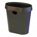 Avery DR500 Waste Bin with Rim Flat Back 18 Litres 350x250x340mm Black Ref DR500BLK 853151