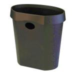 Avery DR500 Waste Bin with Rim Flat Back 18 Litres 350x250x340mm Black Ref DR500BLK 853151