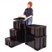 Really Useful Storage Box Plastic Recycled Robust Stackable 35 Litre W390xD480xH310mm Black Ref 35BK 858013