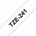 Brother P-touch TZE Label Tape 18mmx8m Black on White Ref TZE241 859036