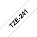Brother P-touch TZE Label Tape 18mmx8m Black on White Ref TZE241 859036