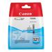 Canon CLI-521C Inkjet Cartridge Page Life 448pp 9ml Cyan Ref 2934B001AA 861057