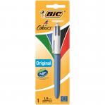 Bic 4-Colour Ball Pen Medium 1.0mm Tip 0.32mm Line Blue Black Red Green Ref 802077 862665