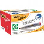 Bic Velleda Marker Whiteboard Dry-wipe 1701 Large Bullet Tip 1.5mm Line Red Ref 904939 [Pack 12] 862940