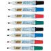 Bic Velleda Marker W/bd Dry-wipe 1751 Large Chisel Tip 3.7-5.5mm Line Width Assorted Ref 904950 [Pack 4] 863017