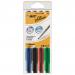 Bic Velleda Marker W/bd Dry-wipe 1741 Fine Bullet Tip 1.4mm Line Wallet Assorted Ref 1199001744 [Pack 4] 863068