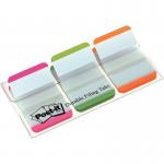 Post-it Index Tabs Lined Strong 25mm Assorted Pink Bright-green Orange Ref 686L-PGO [Pack 66] 864153