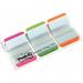 Post-it Index Tabs Lined Strong 25mm Assorted Pink Bright-green Orange Ref 686L-PGO [Pack 66] 864153