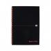 Black n Red Notebook Wirebound 90gsm 5mm Square Perforated 140pp A4 Glossy Black Ref 100080201 [Pack 5] 864293