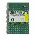 Pukka Pad Recycled Notebook Wirebound 80gsm Ruled Perforated 110pp A5 Green Ref RCA5/110 [Pack 3] 864714